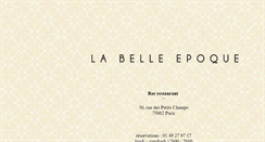 Desktop Screenshot of labelleepoqueparis.com